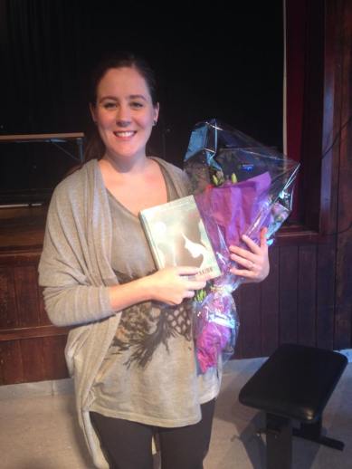 Ragnheiður á verðlaunaathöfninni í dag. Mynd: Forlagið